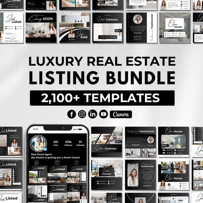 Social Media Listing Bundle-Luxury Black