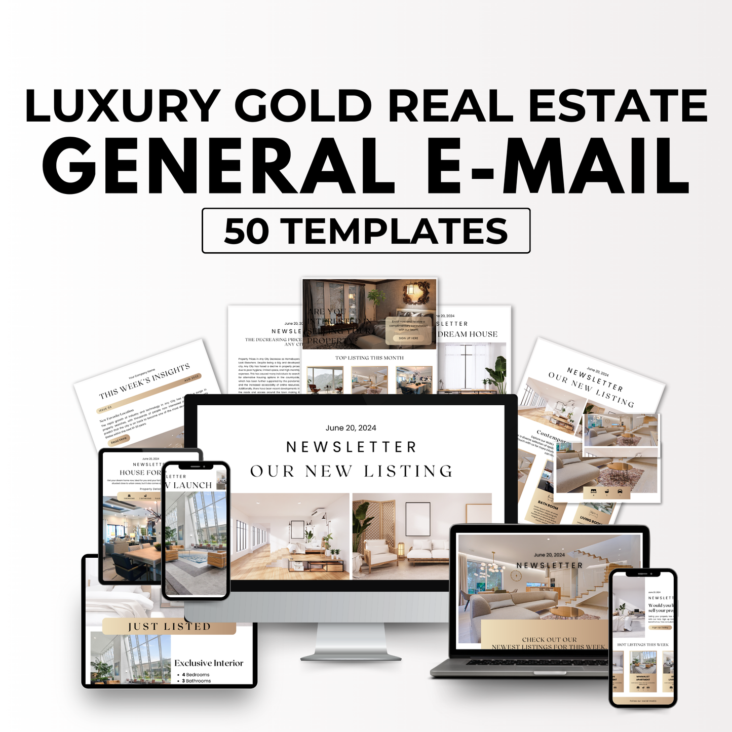 general email templates -luxury gold