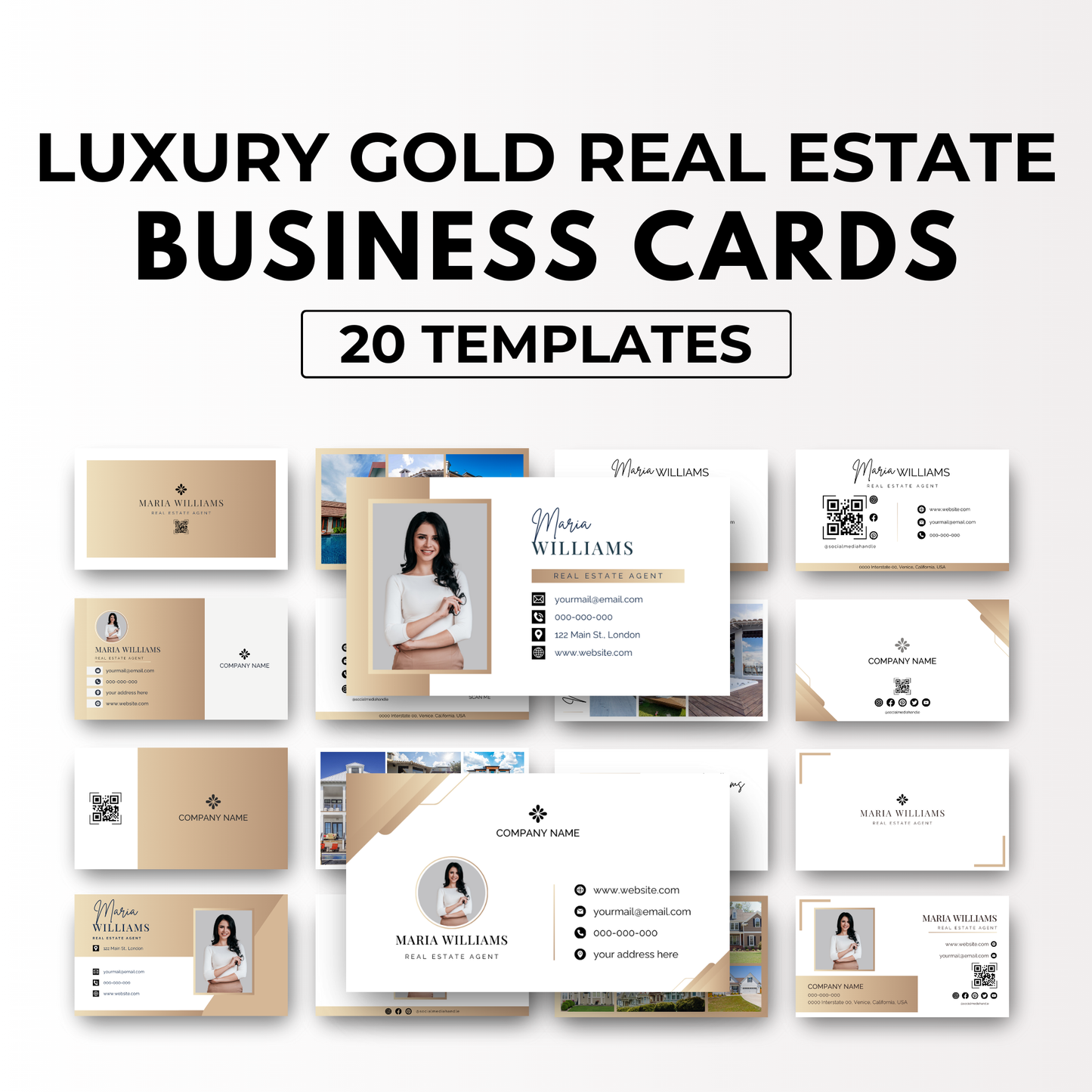 business card bundle-luxury gold