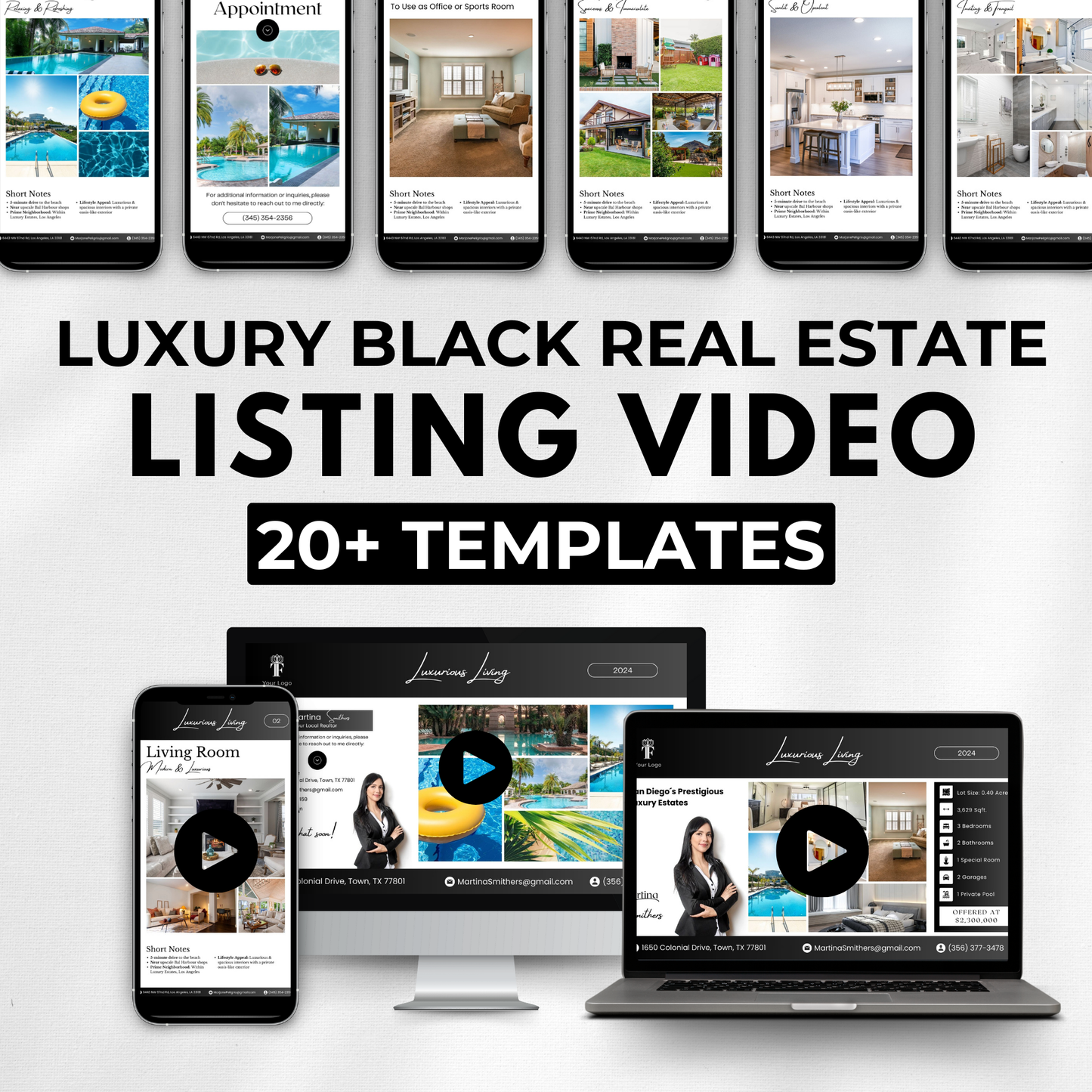 luxury listing video templates-luxury black