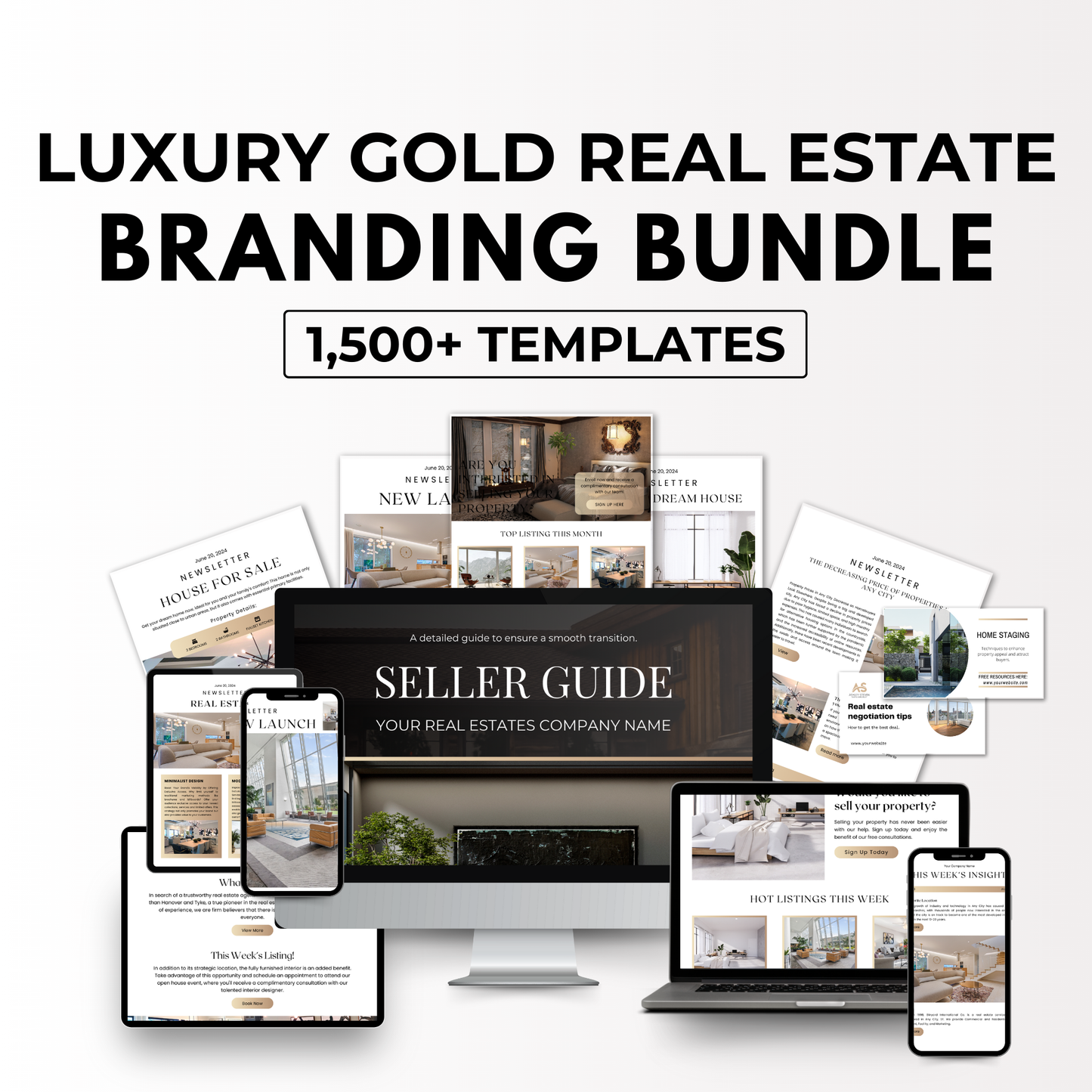 branding & marketing bundle-luxury gold