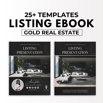 Listing Presentation Template Bundle-Luxury Gold