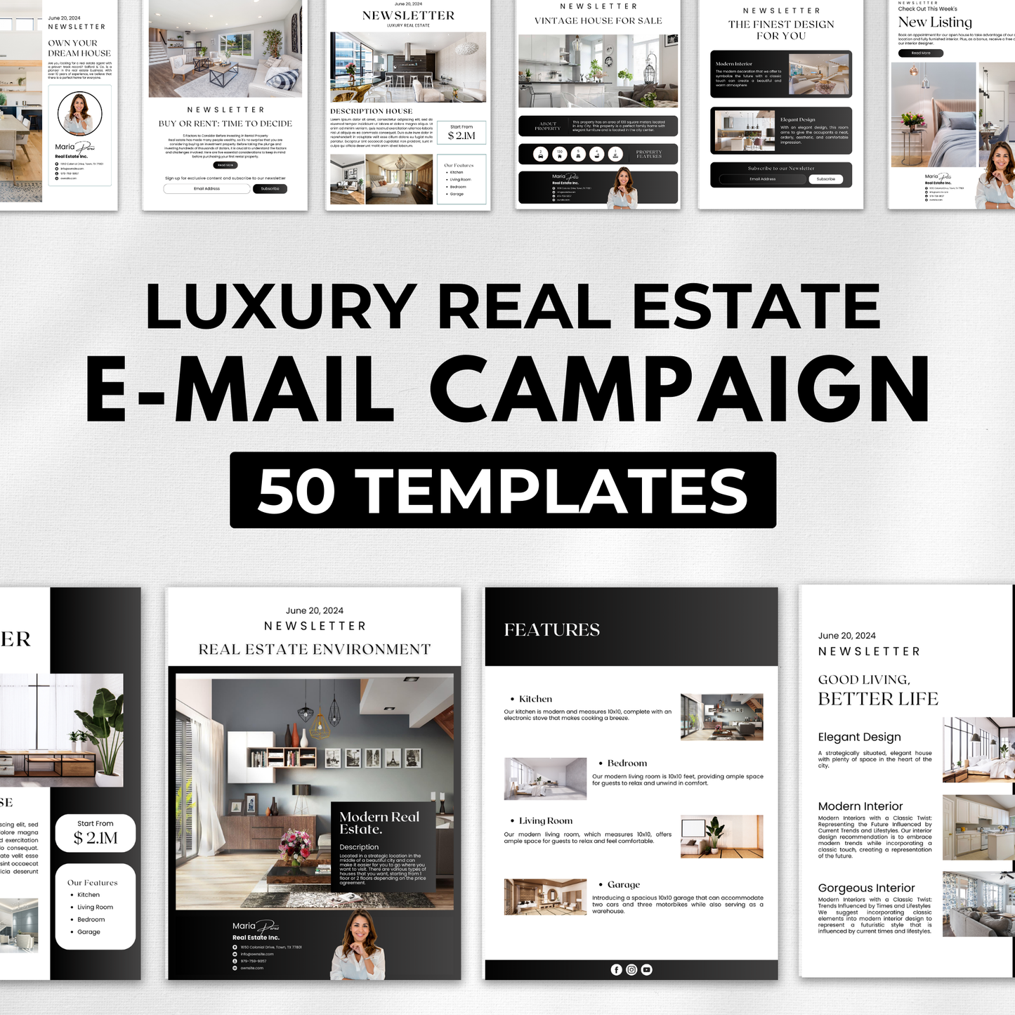 general email template -luxury black