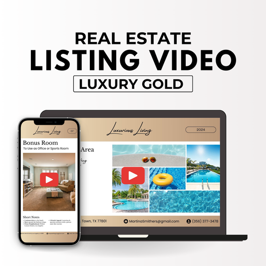 Luxury Listing Video Template Bundle-Luxury Gold