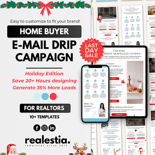 Festive Home Buyer E-Mail Drip Campaign- Color Changeable