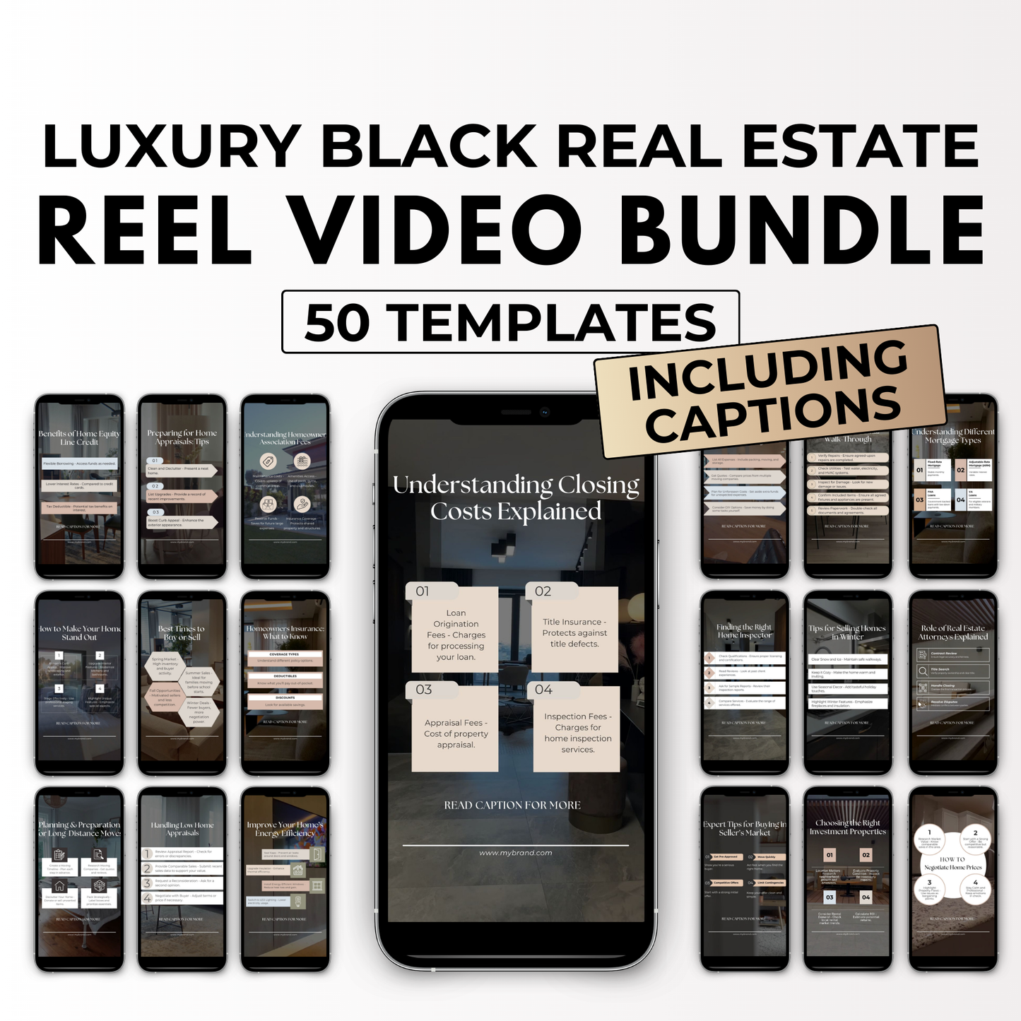 reel template bundle - ideal for engagement on instagram, youtube, and tiktok-luxury gold