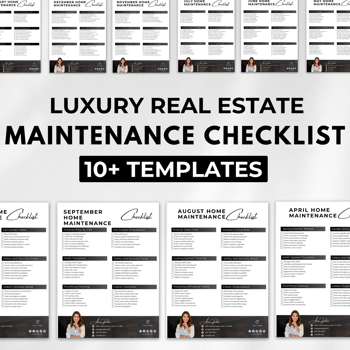 monthly maintenance checklist -luxury-black