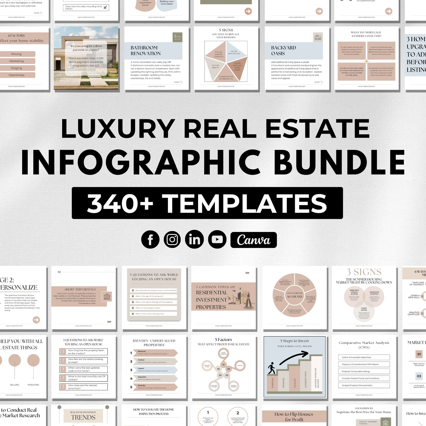 infographics mega pack-boho colors