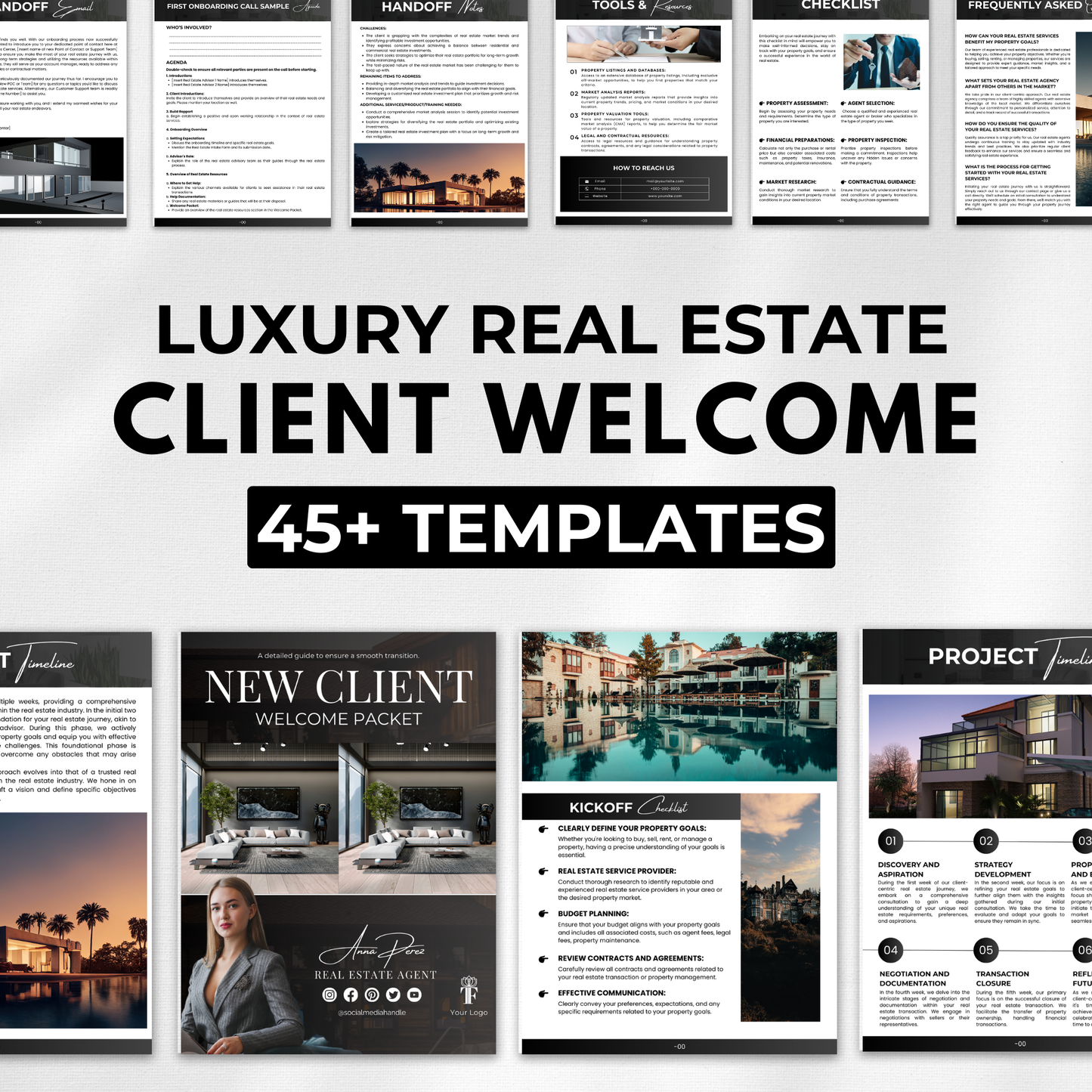 client welcome template bundle-luxury black