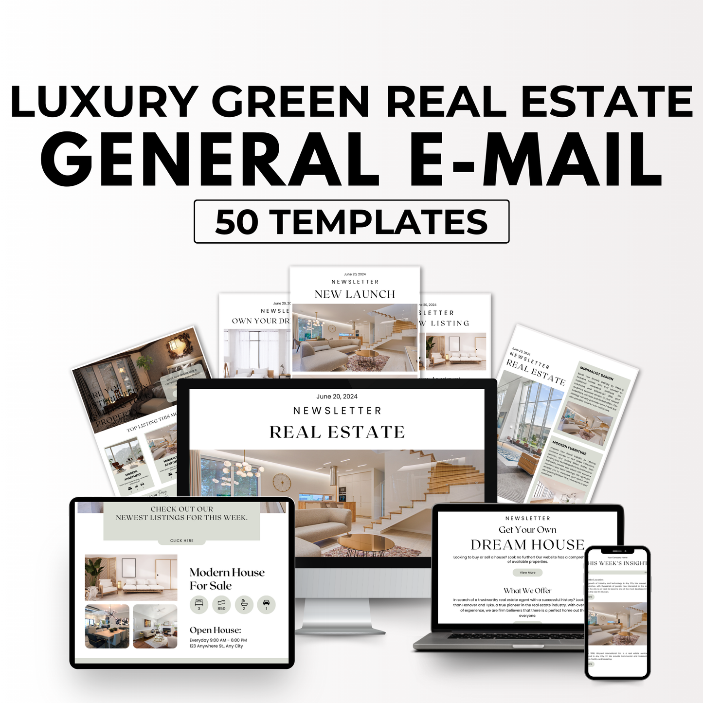 general email template - sage green