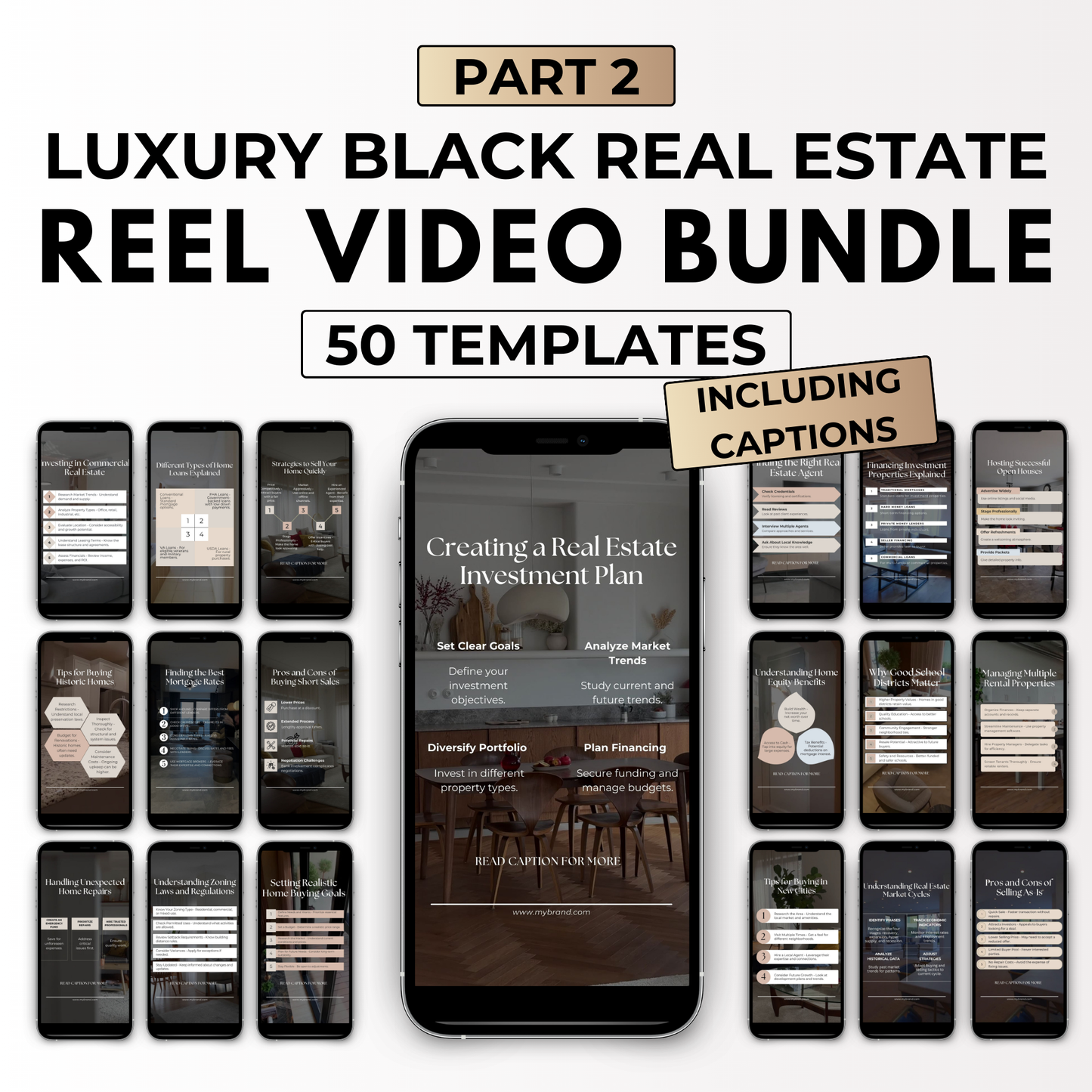 video reel pack -luxury gold