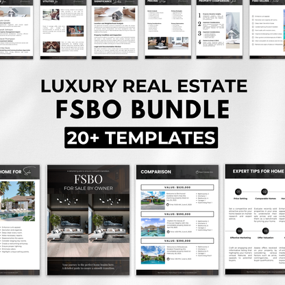 FSBO Guide Template Bundle-Luxury Black