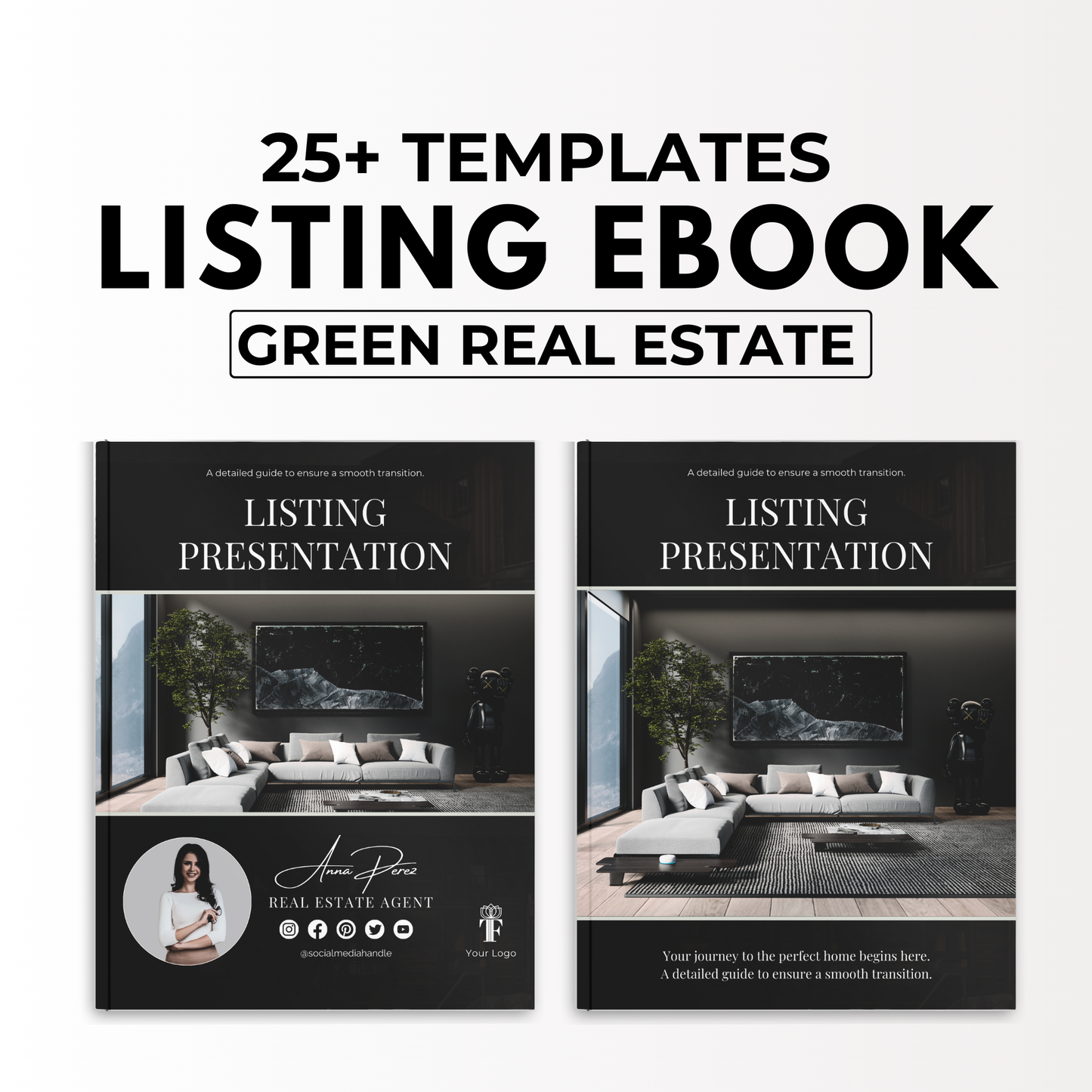 listing presentation template bundle- sage green