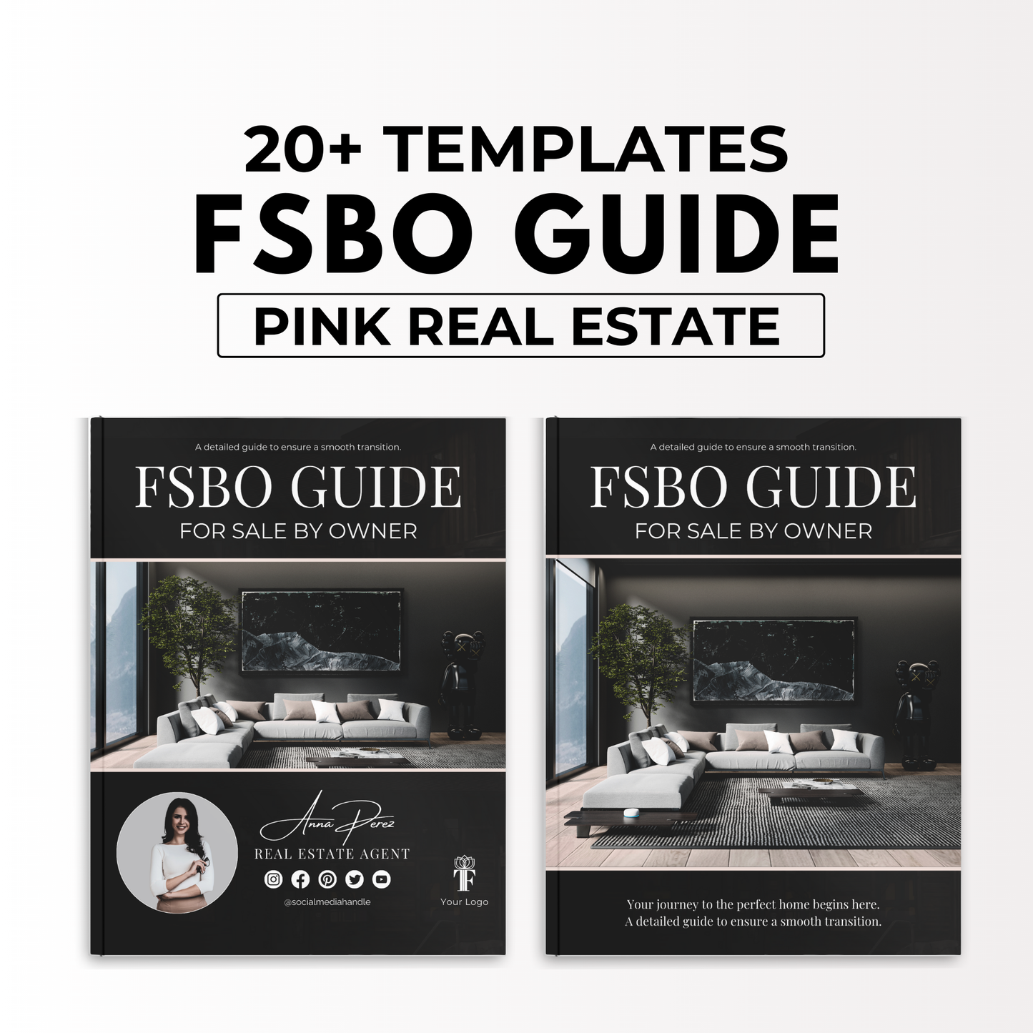 fsbo guide template bundle- soft blush pink