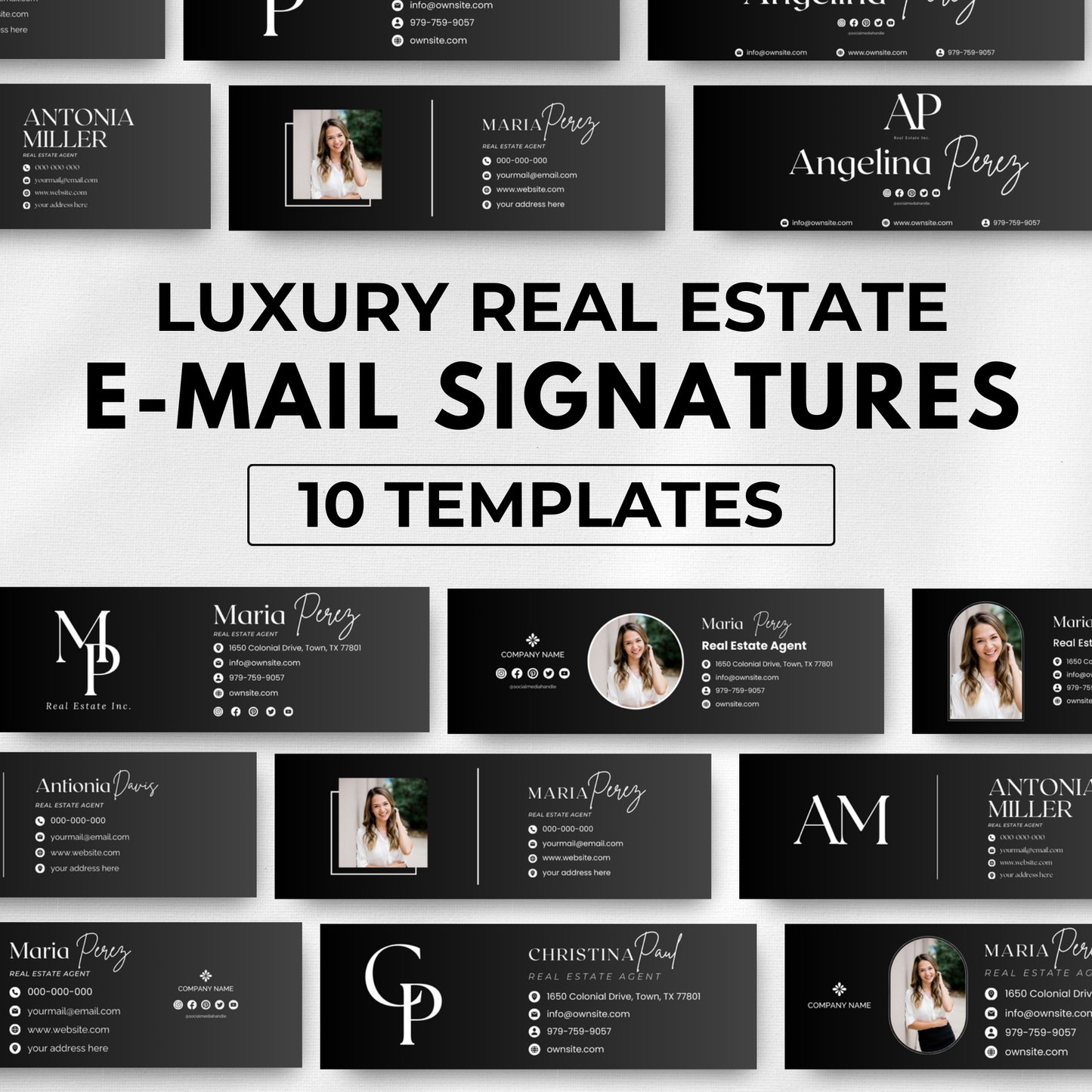 email signature bundle-luxury black