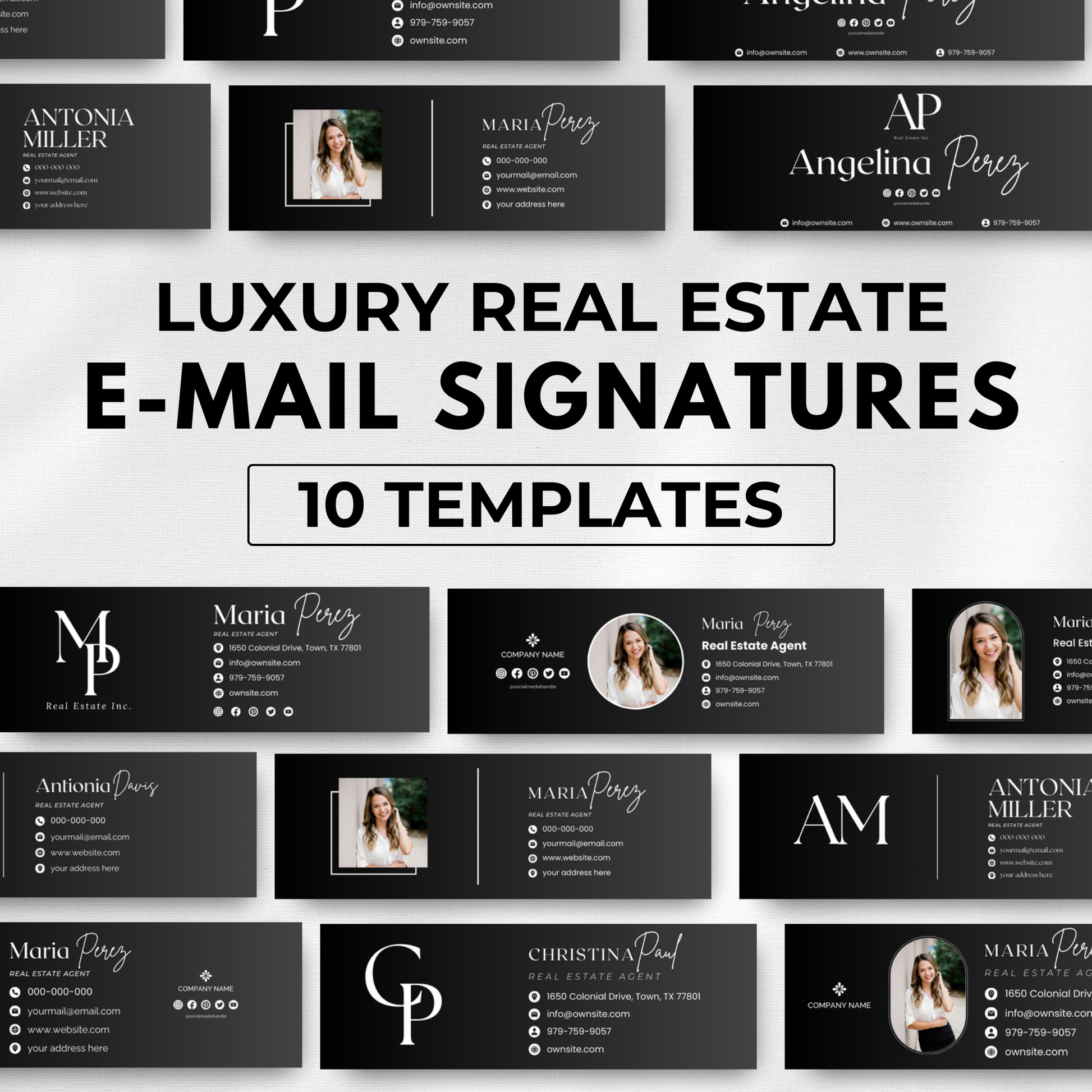 Email Signature Bundle-Luxury Black