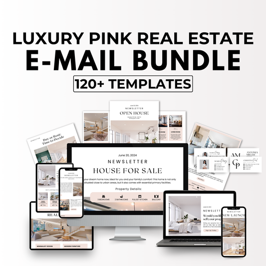 Email Template Bundle - Soft Blush Pink