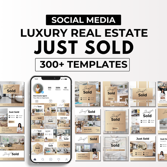 Just Sold Social Media Template Bundle-Luxury Gold