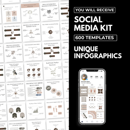 Infographics Mega Pack-Boho Colors(social media kit)