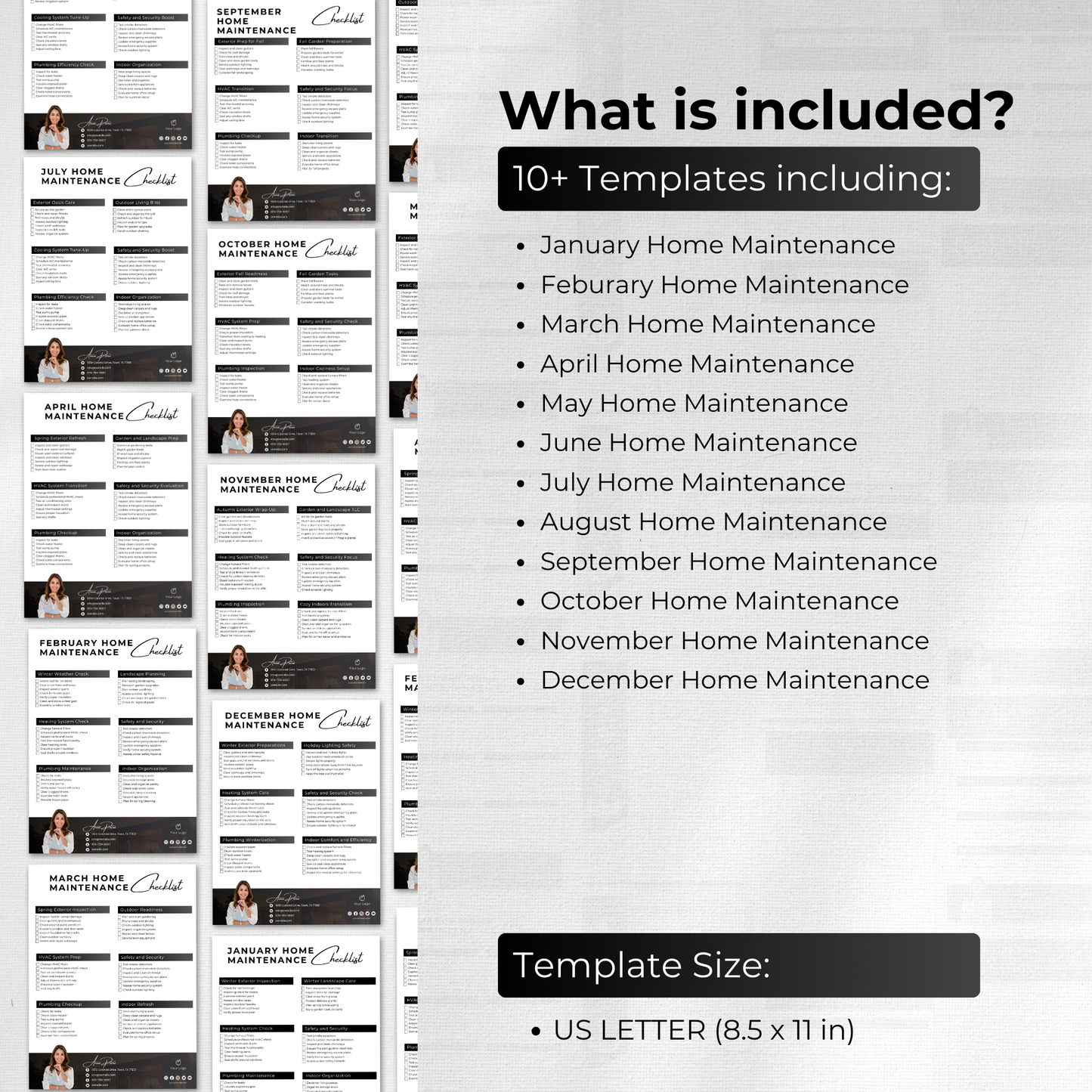 monthly maintenance checklist -luxury-black