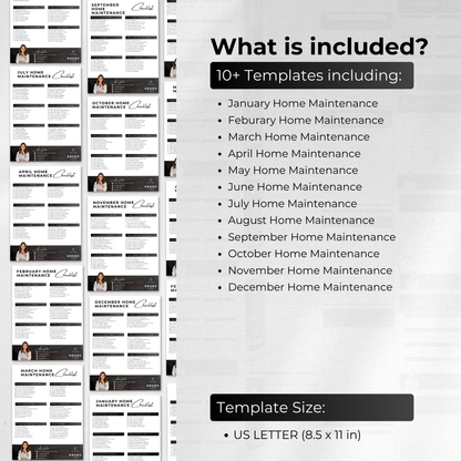 Monthly Maintenance Checklist -Luxury-Black