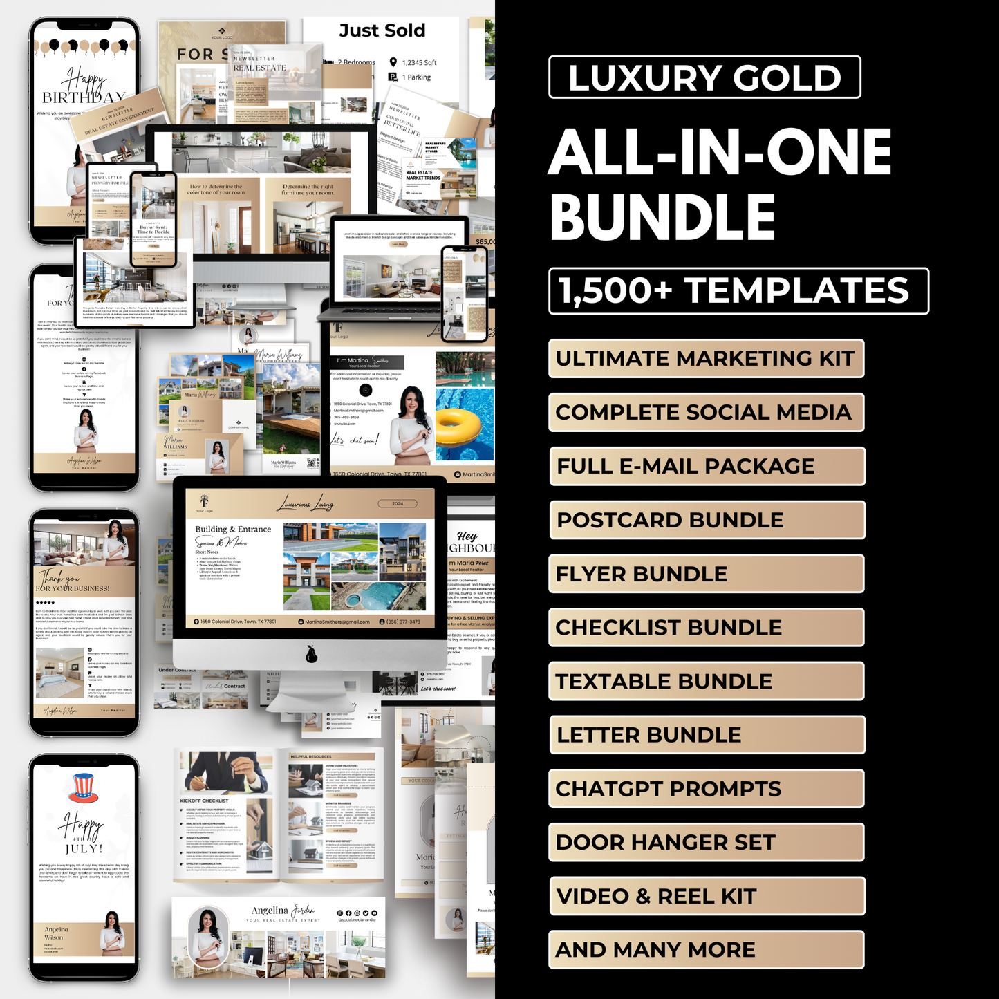 branding & marketing bundle-luxury gold