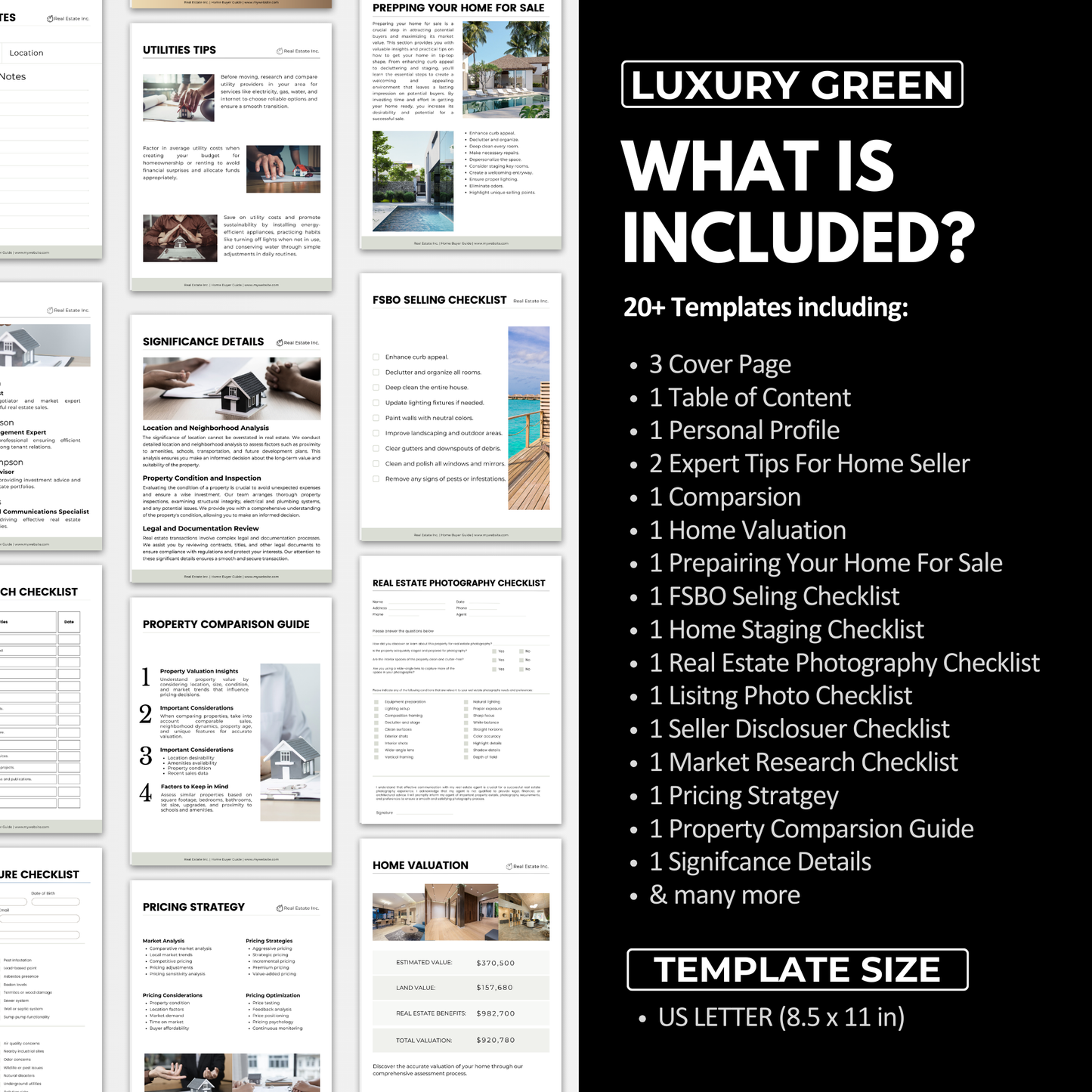 fsbo guide template bundle- sage green