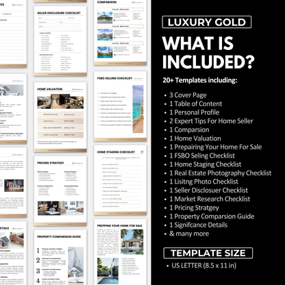 FSBO Guide Template Bundle-Luxury Gold