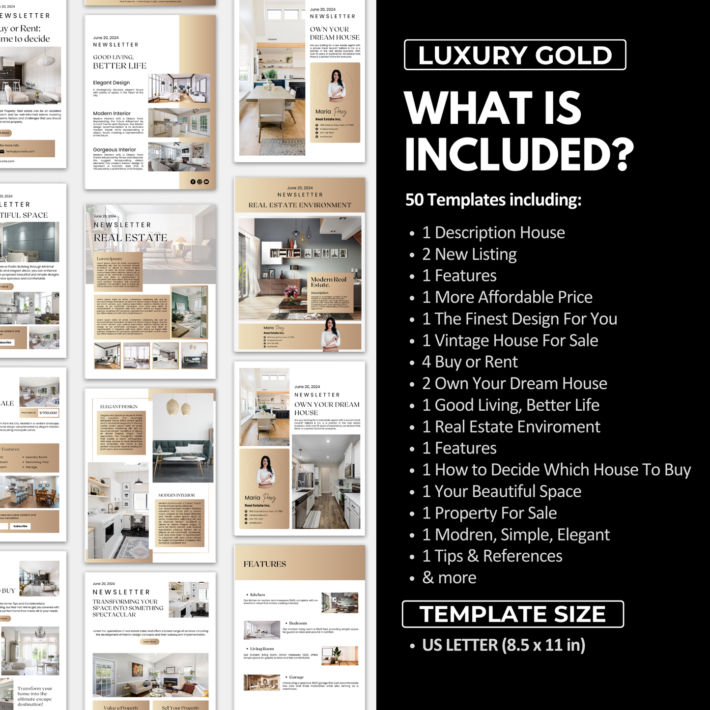 general email templates -luxury gold