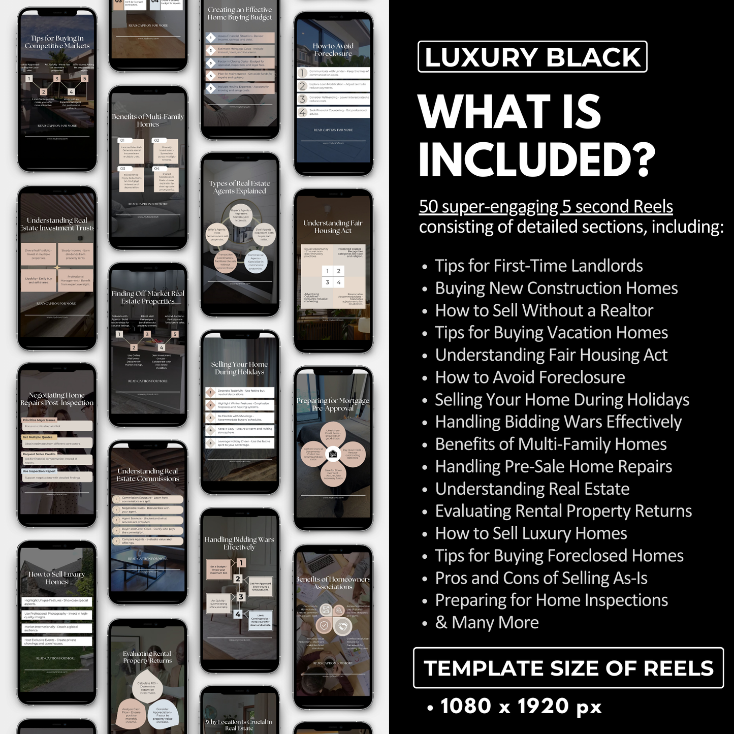 video reel pack -luxury gold