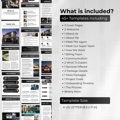 Client Welcome Template Bundle-Luxury Black