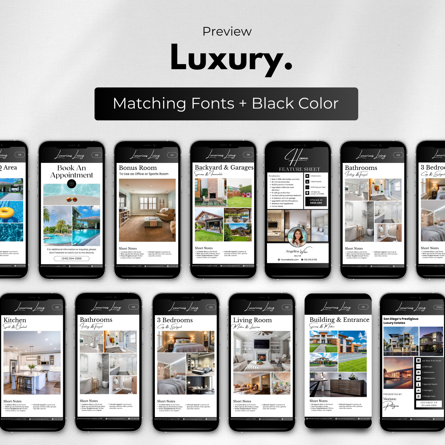 luxury listing video templates-luxury black