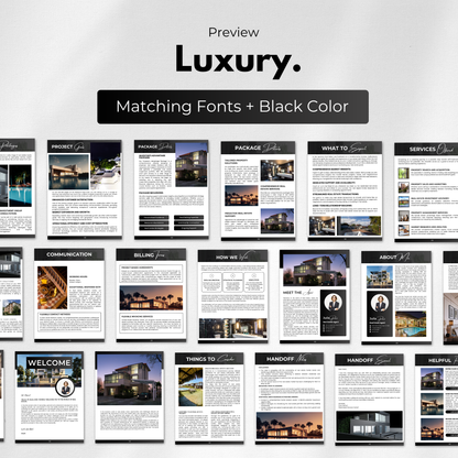 Client Welcome Template Bundle-Luxury Black