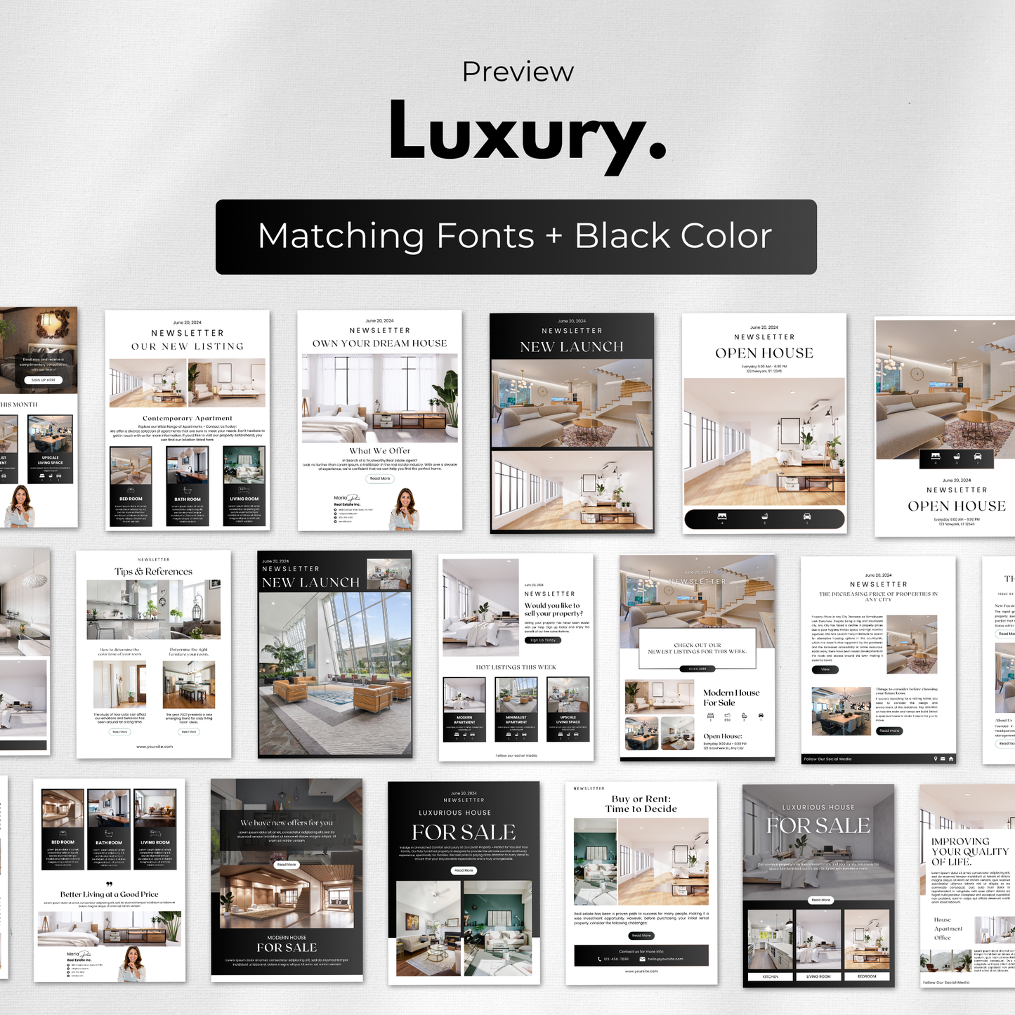 general email template -luxury black