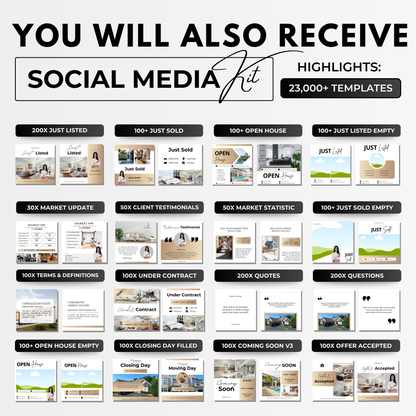 Big Social Media Template Bundle-Luxury Gold