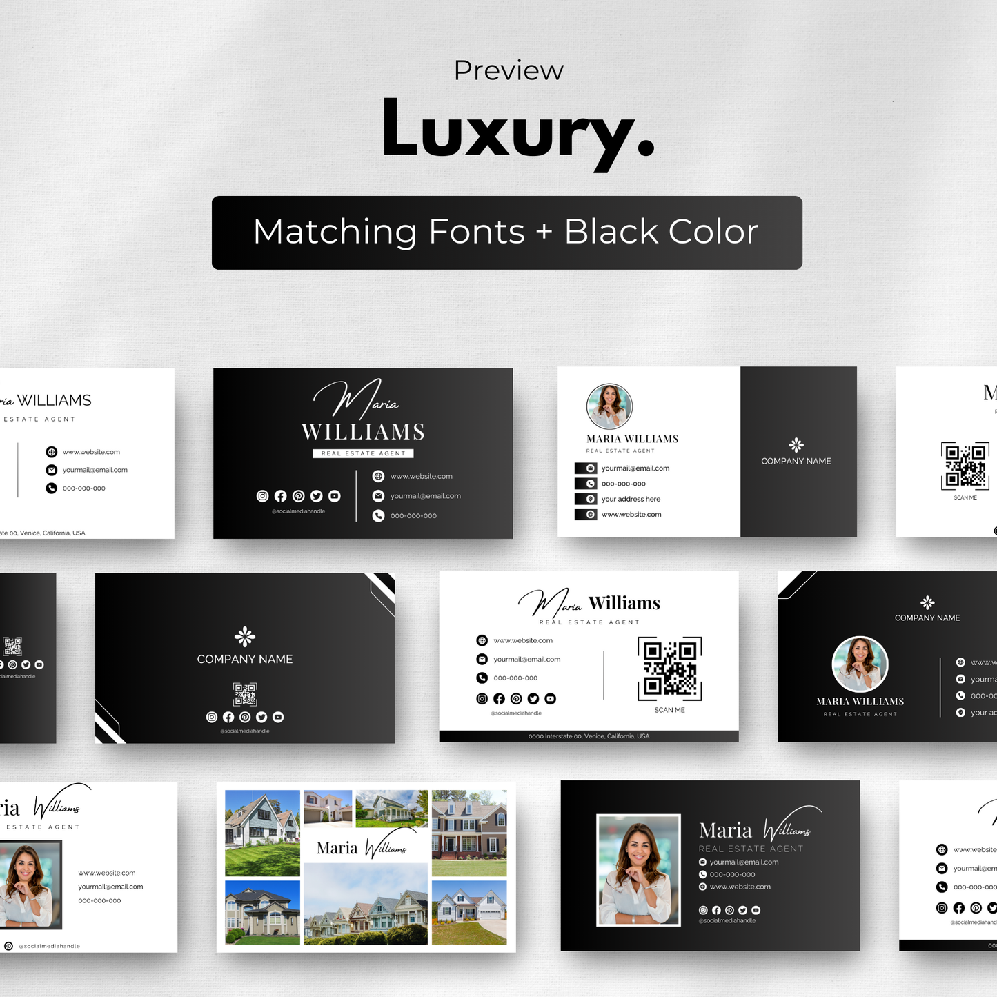 business cards-luxury black