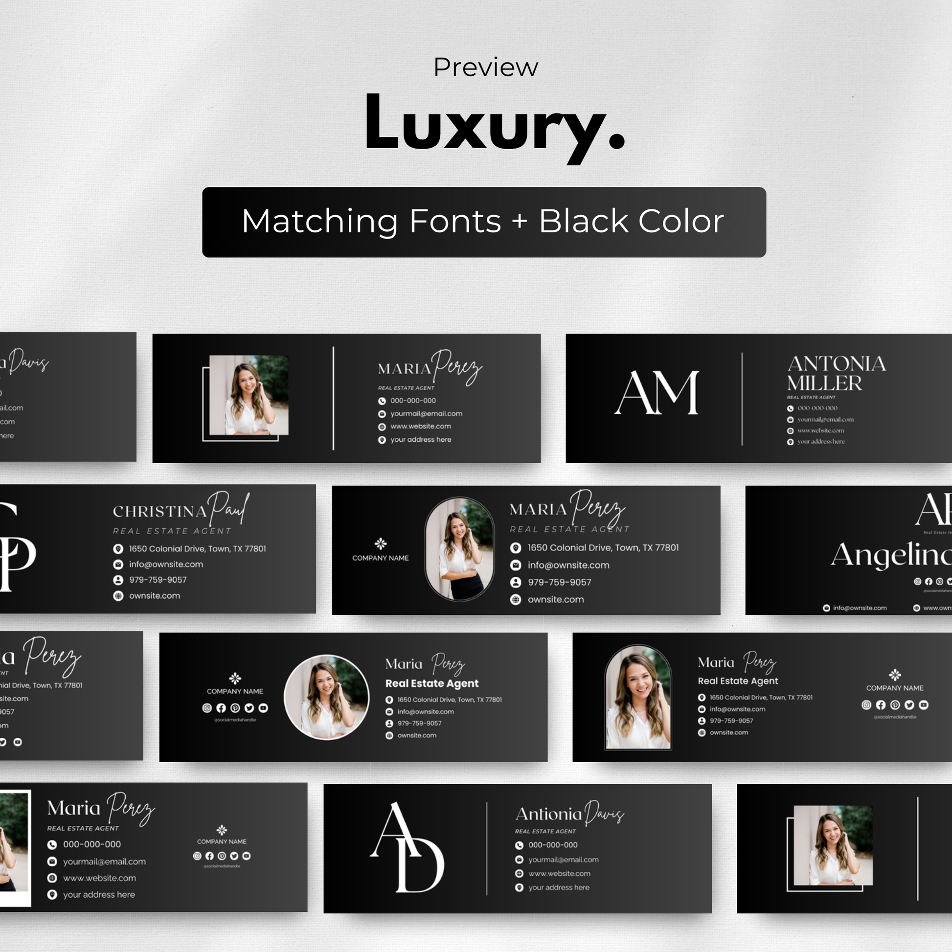 Email Signature Bundle-Luxury Black