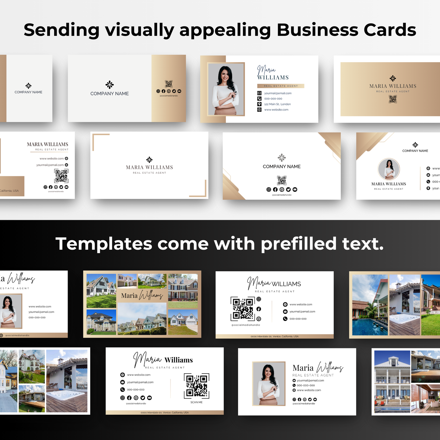 business card bundle-luxury gold