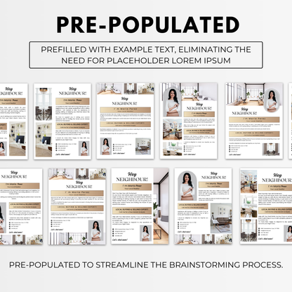 Introduction Flyer Template Bundle-Luxury Gold(pre populated)