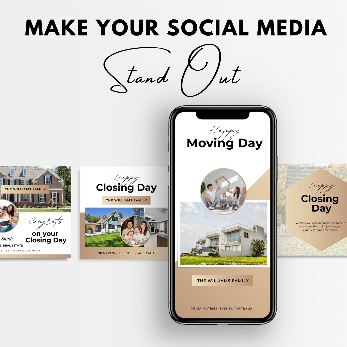 social media listing bundle-luxury gold