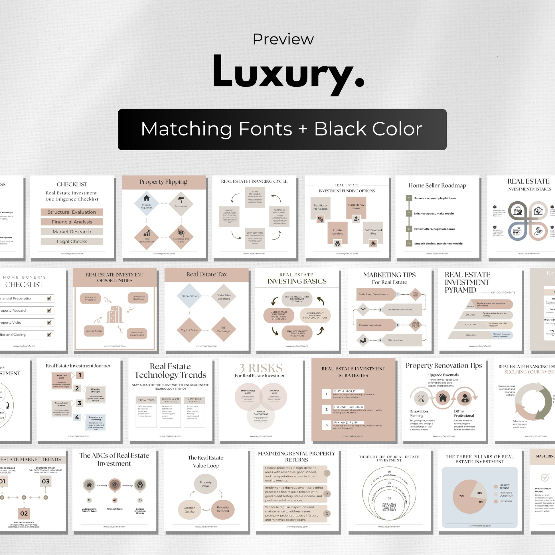 Infographics Mega Pack-Boho Colors(luxury color)