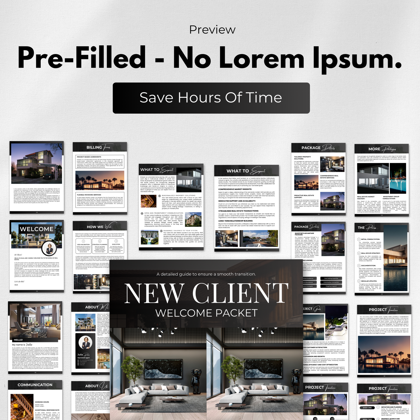 client welcome template bundle-luxury black