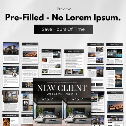 Client Welcome Template Bundle-Luxury Black