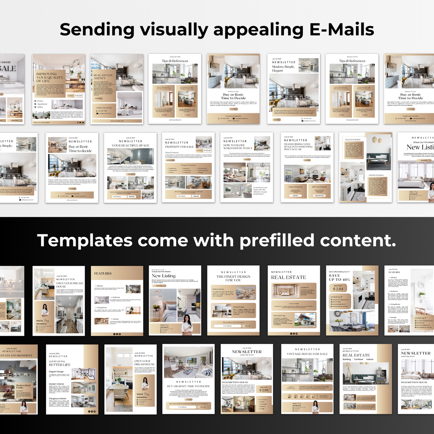 general email templates -luxury gold