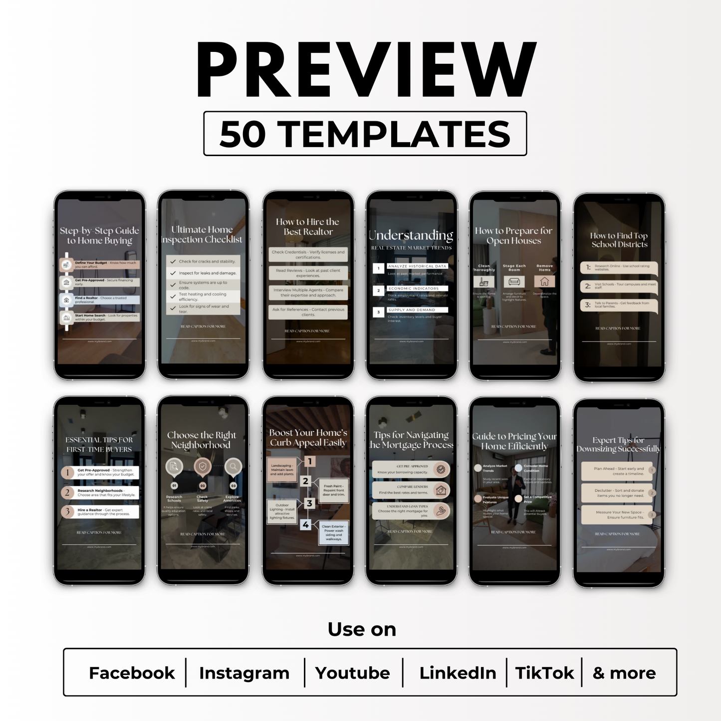 reel template bundle - ideal for engagement on instagram, youtube, and tiktok-luxury gold