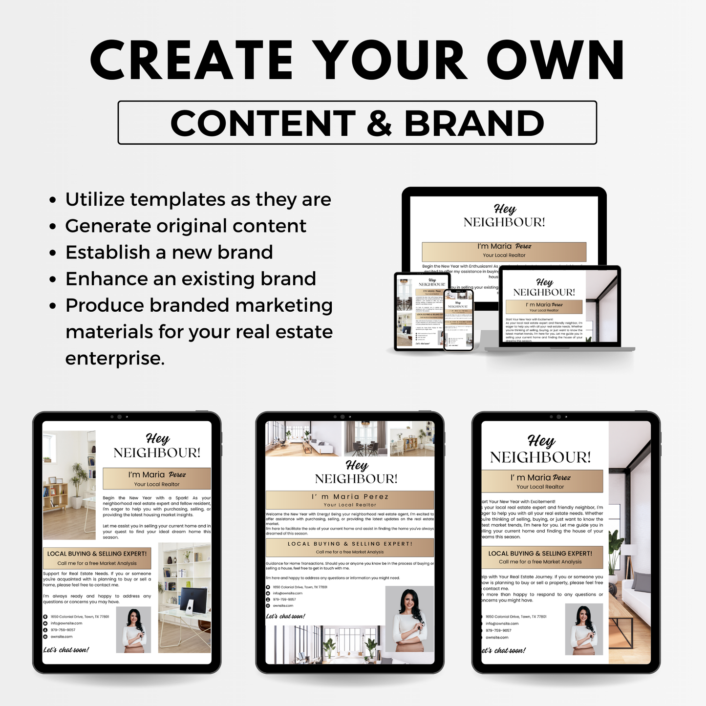 introduction flyer template bundle-luxury gold(create your own)