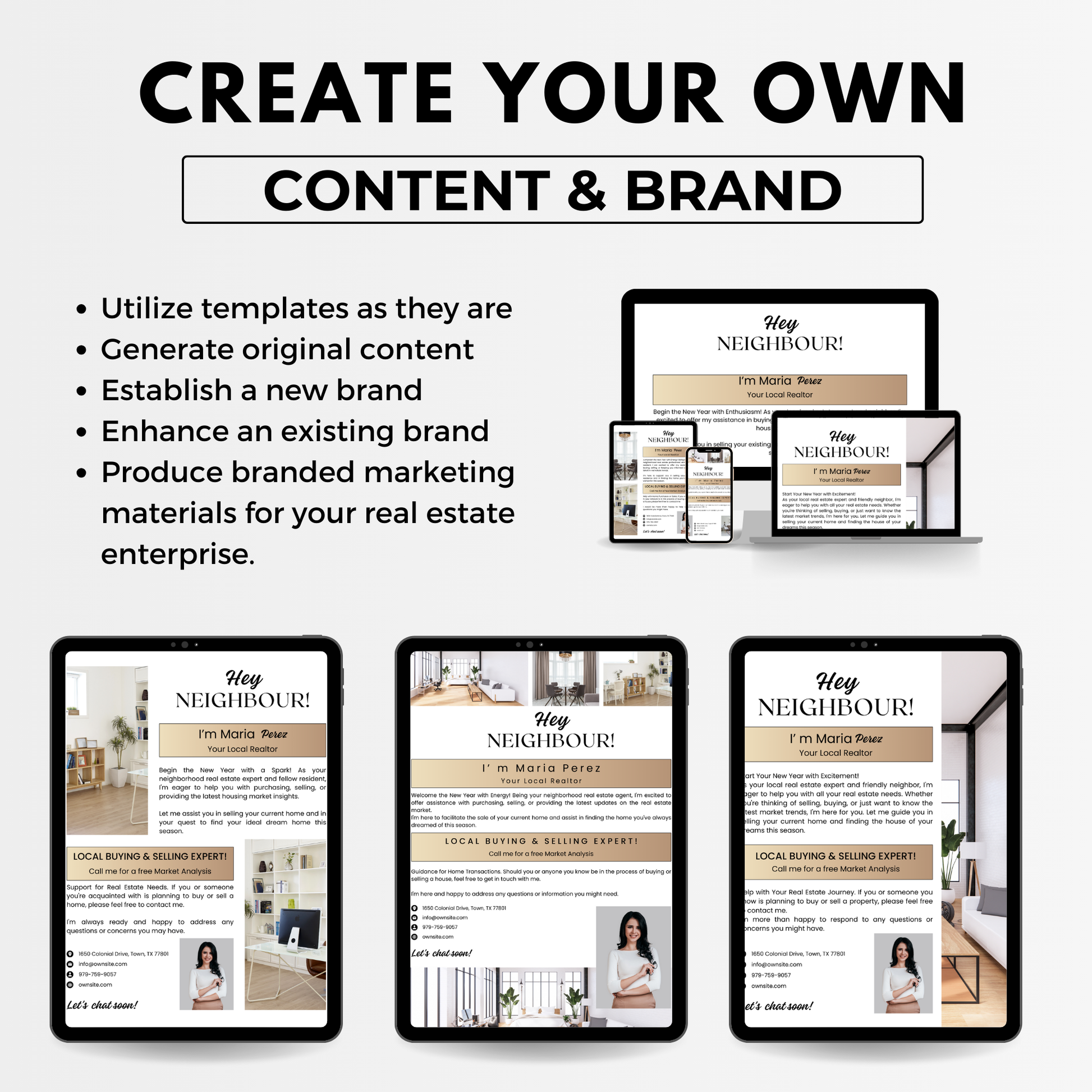 Introduction Flyer Template Bundle-Luxury Gold(create your own)