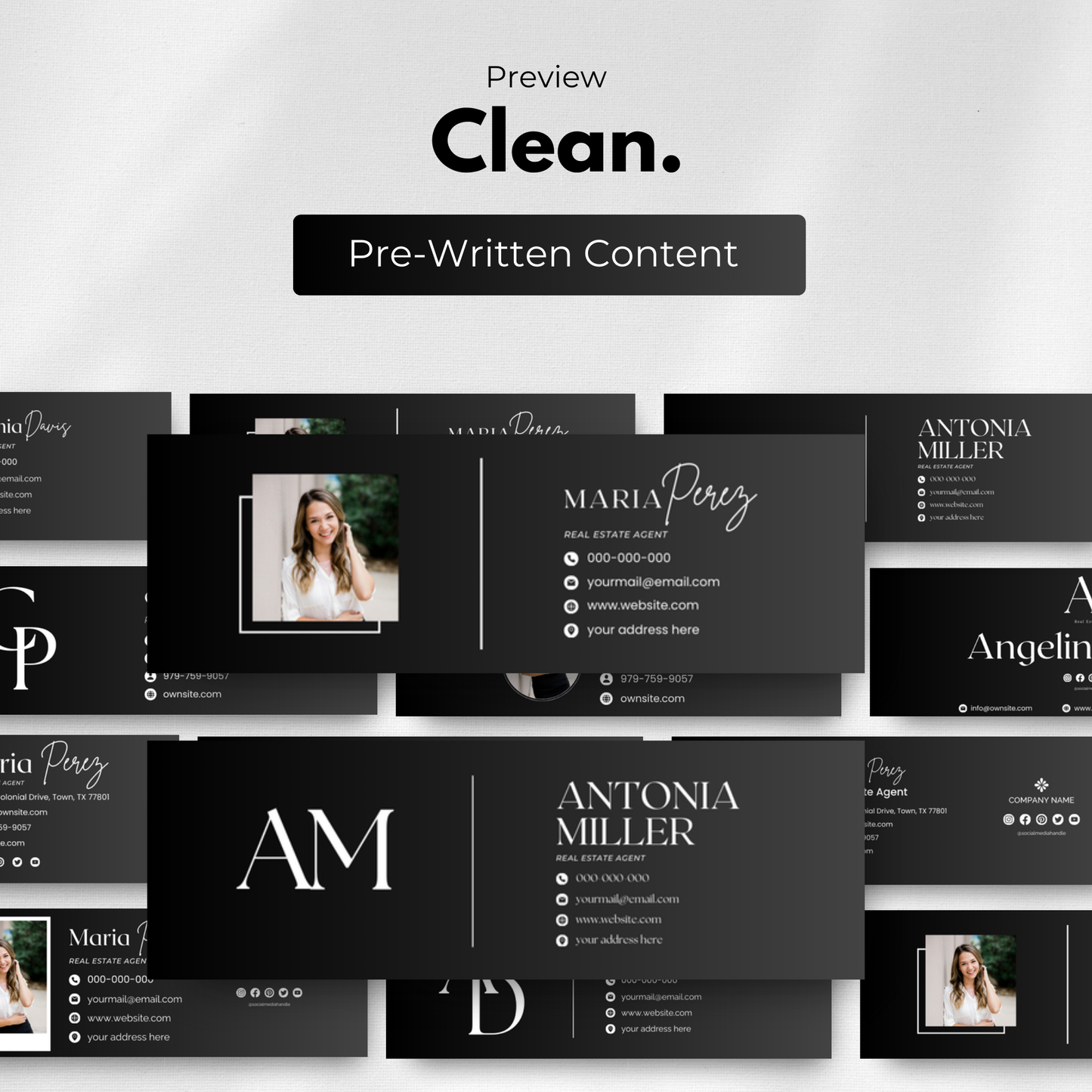 email signature bundle-luxury black