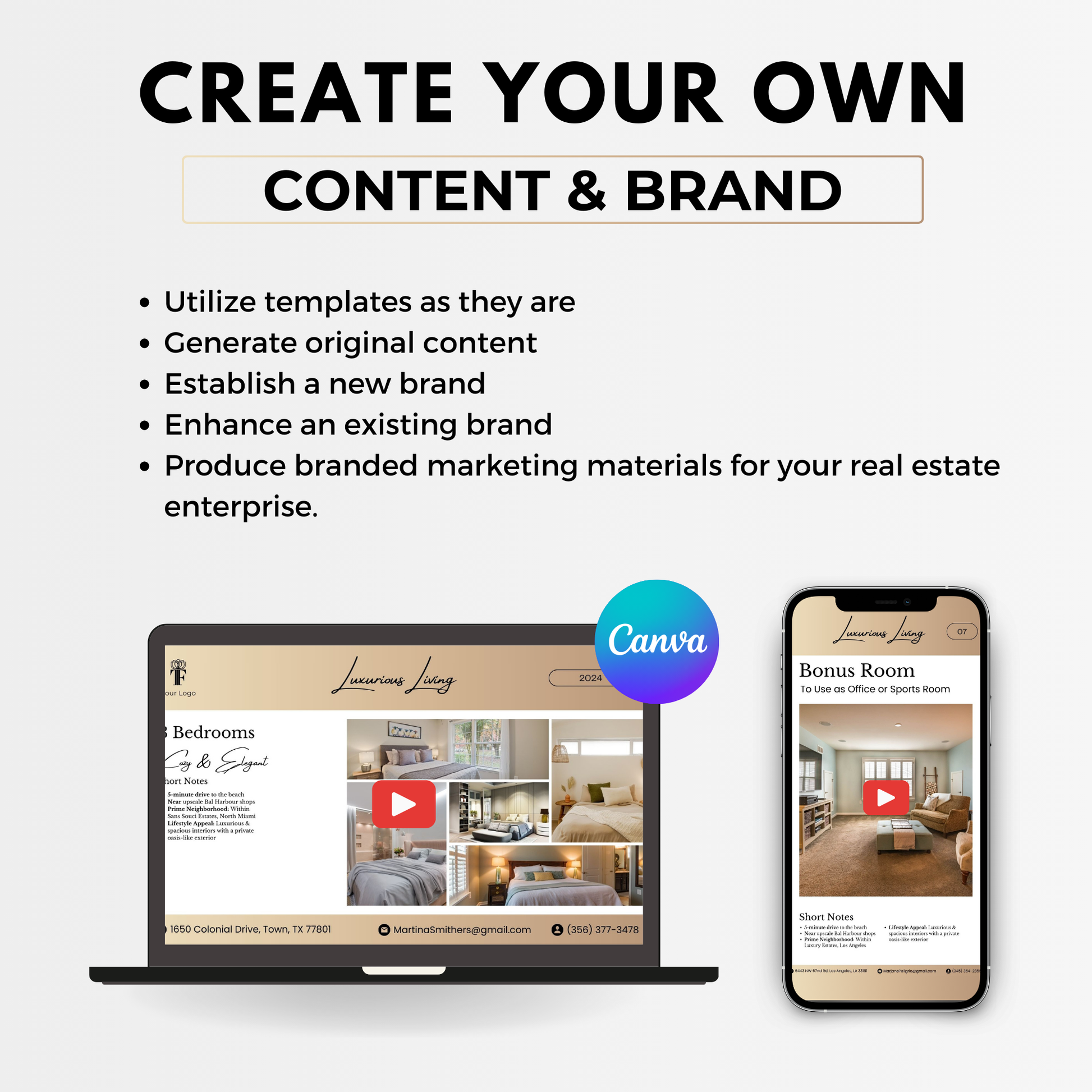 Luxury Listing Video Template Bundle-Luxury Gold