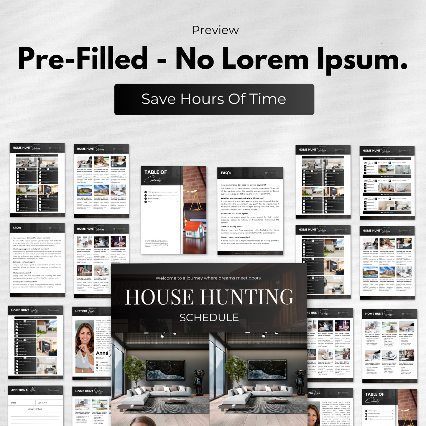 house hunting template bundle-luxury black(pre-filled)